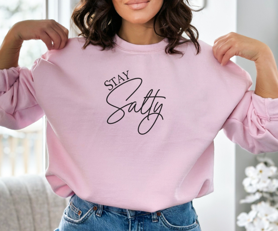 Beach sweatshirt, crewneck Sweatshirt, Stay Salty sweatshirt