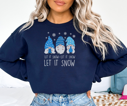 Let it Snow Crewneck Sweatshirt, Holiday Sweatshirt