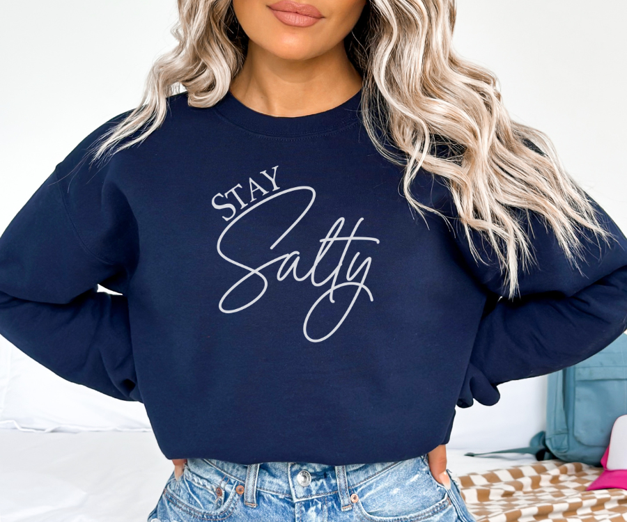 Beach sweatshirt, crewneck Sweatshirt, Stay Salty sweatshirt