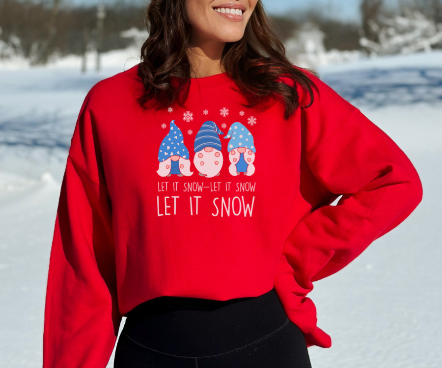 Let it Snow Crewneck Sweatshirt, Holiday Sweatshirt