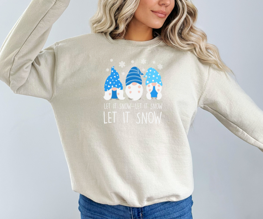 Let it Snow Crewneck Sweatshirt, Holiday Sweatshirt