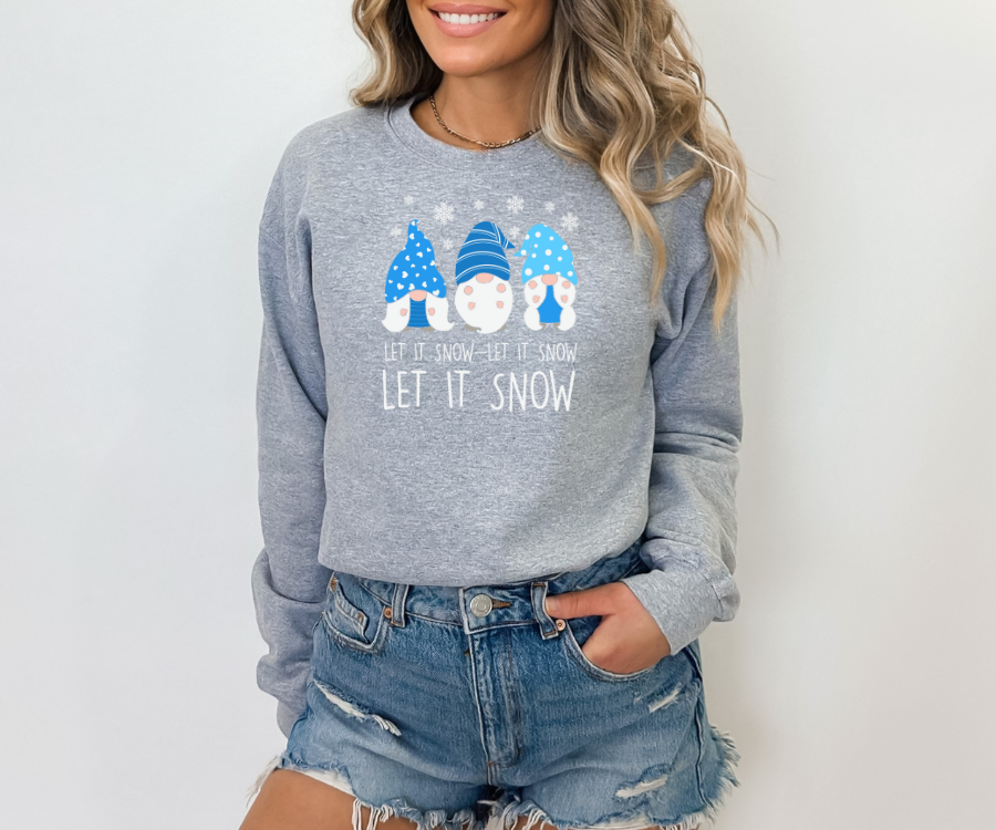 Let it Snow Crewneck Sweatshirt, Holiday Sweatshirt