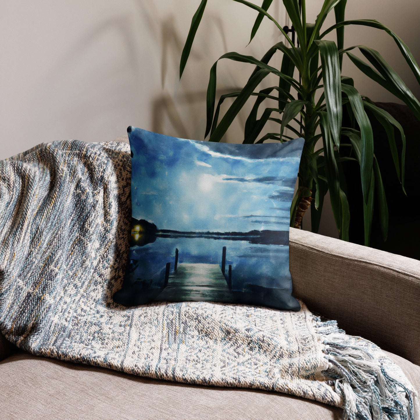 Moonlit Dock Premium Pillow