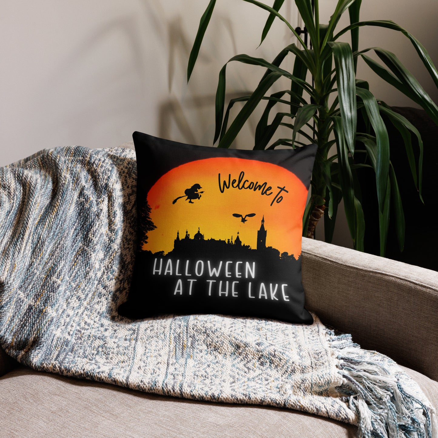 Welcome to a Witchy Halloween at the Lake Premium Pillow