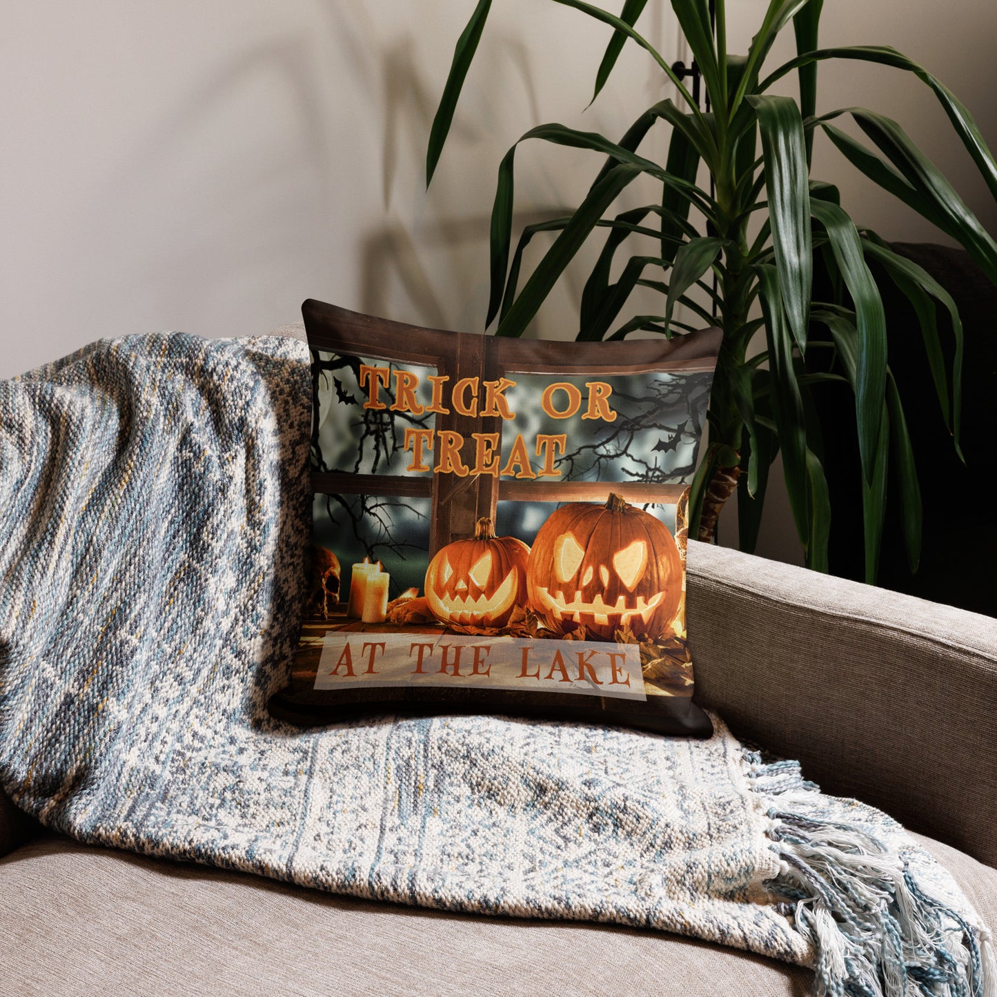 Trick or Treat at the Spooky Lake Premium Pillow