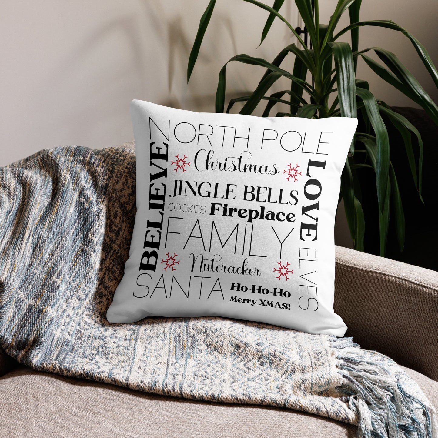 Christmas Pillow, Holiday Pillow, Seasonal Decor