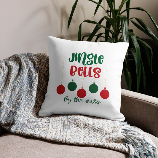 Holiday Pillow, Christmas Pillow, Jingle Bells by the Water