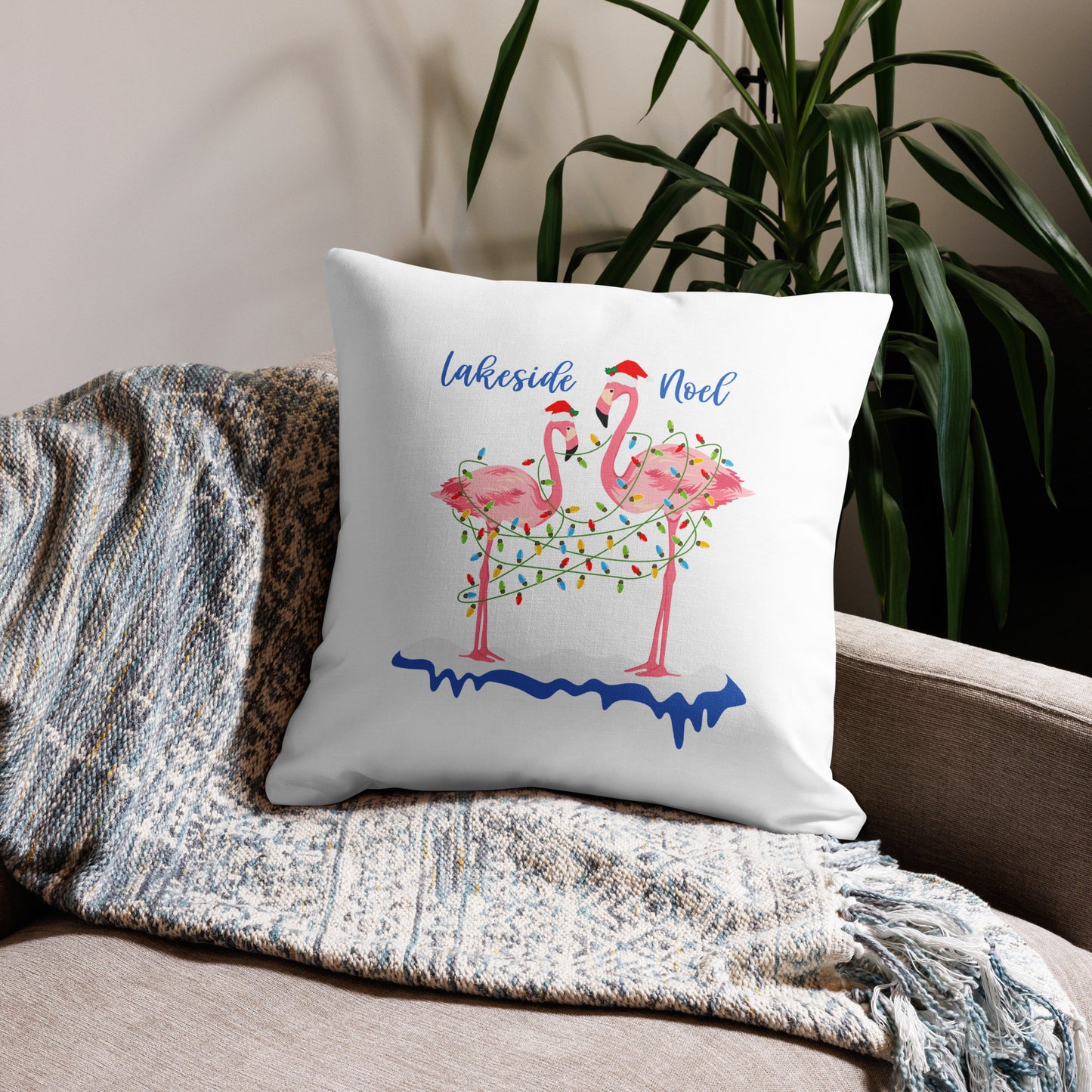 Holiday Decor, Holiday Pillow, Lakeside Noel Pillow