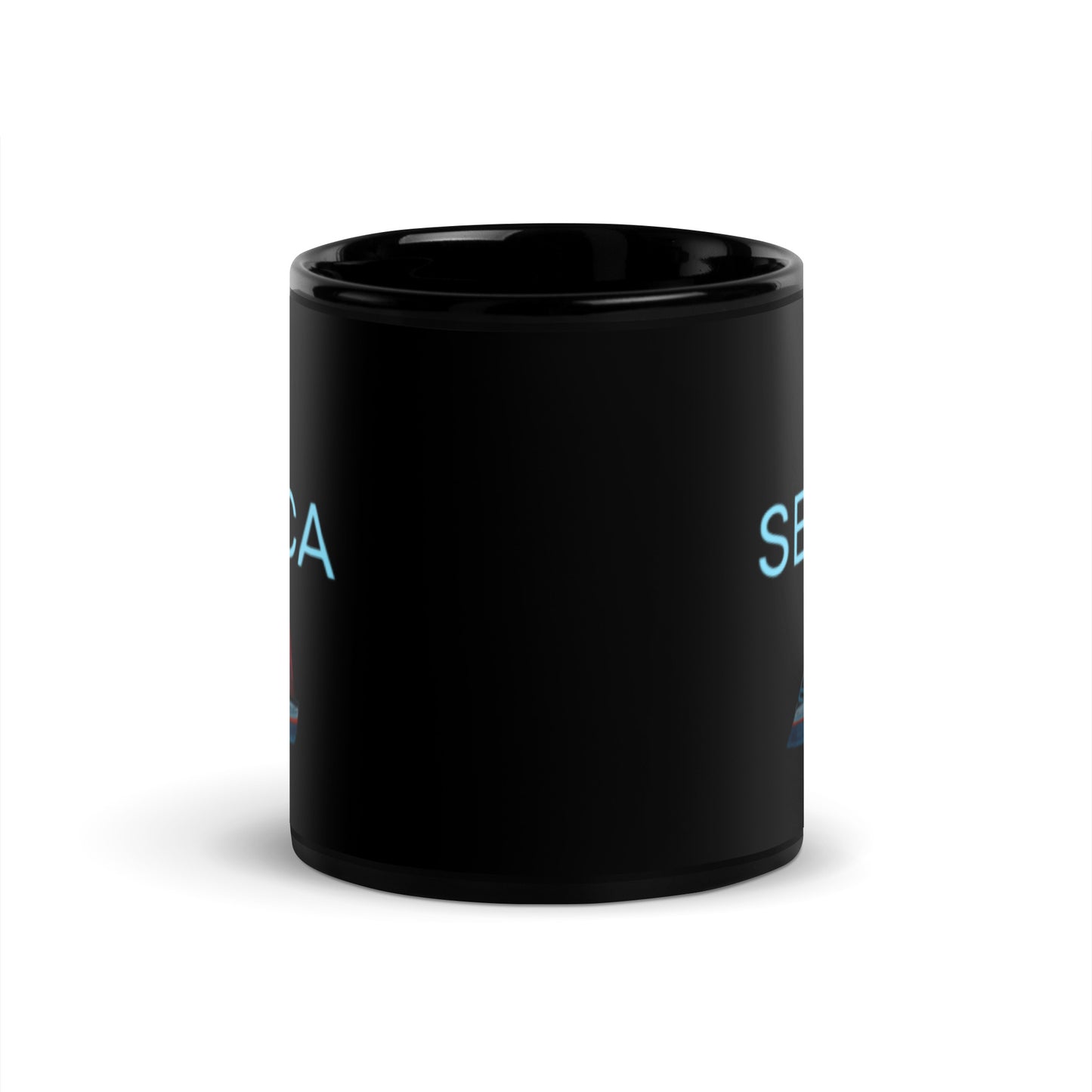 Black Glossy Mug - Seneca Lake Sailboat 2