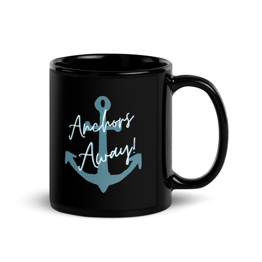 Black Glossy Mug - Anchors Away