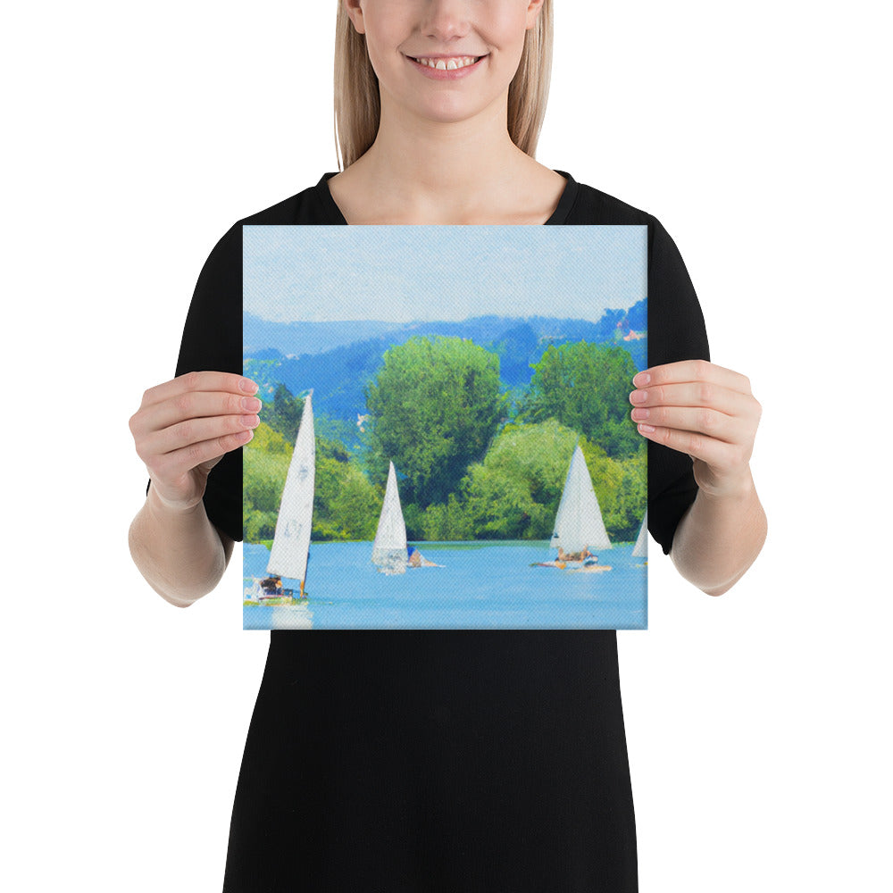 Sailboats on a Sunny Day Canvas