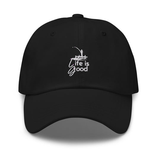 Dad hat - Life is Good Fisherman on a Dock