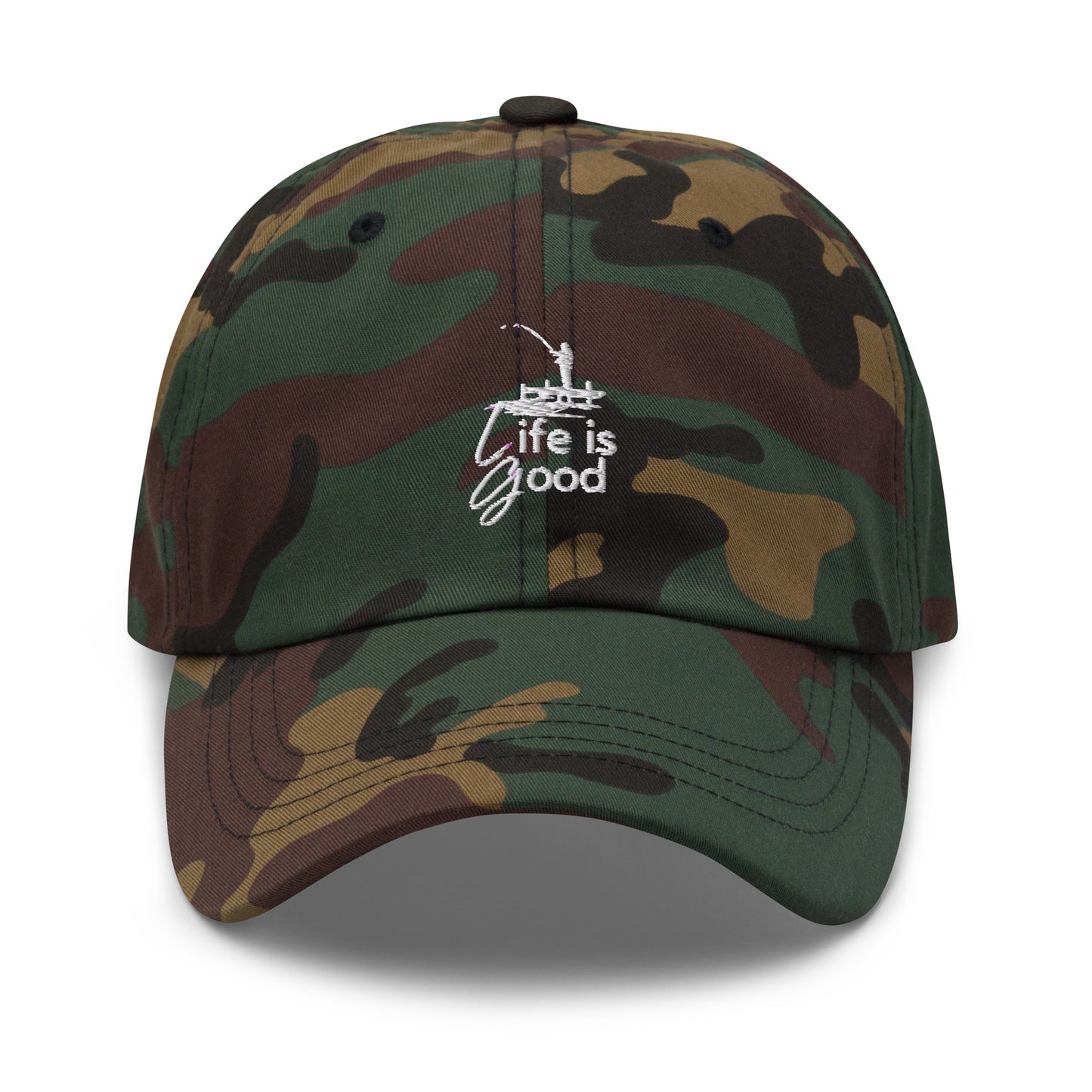 Dad hat - Life is Good Fisherman on a Dock