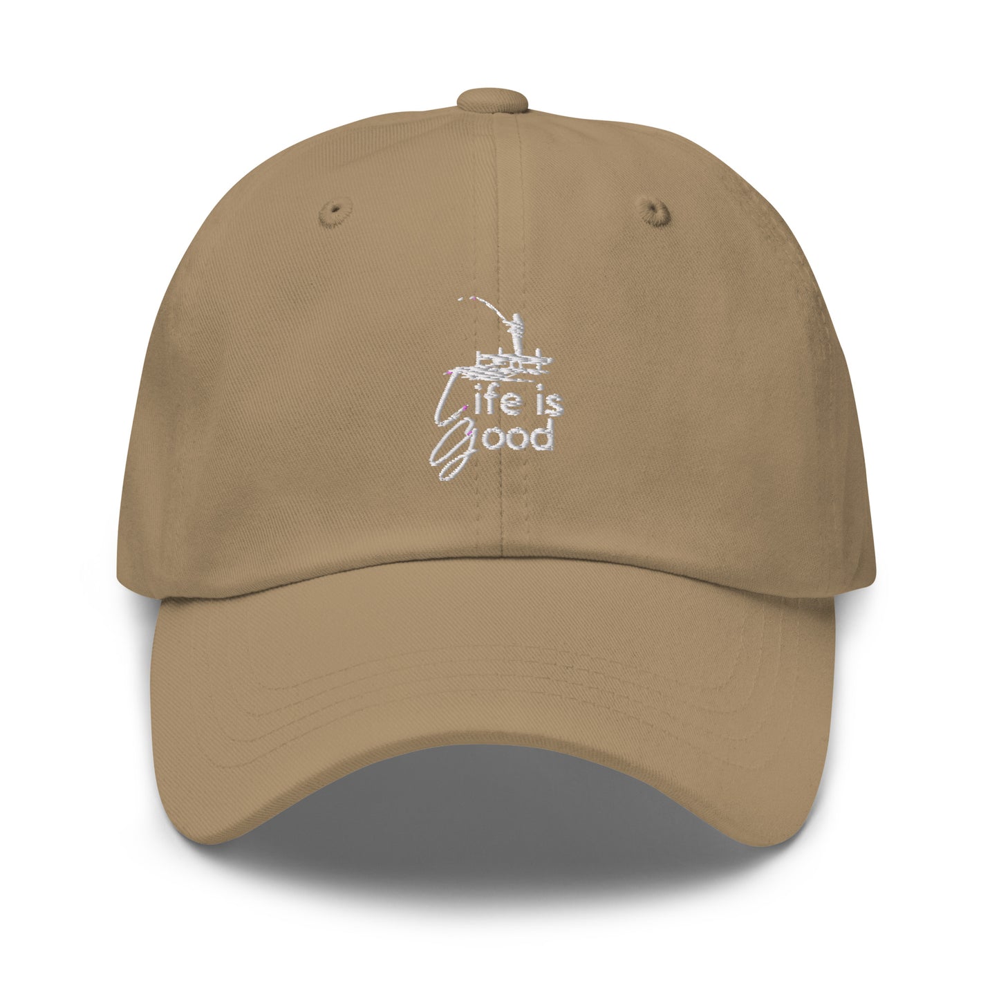 Dad hat - Life is Good Fisherman on a Dock