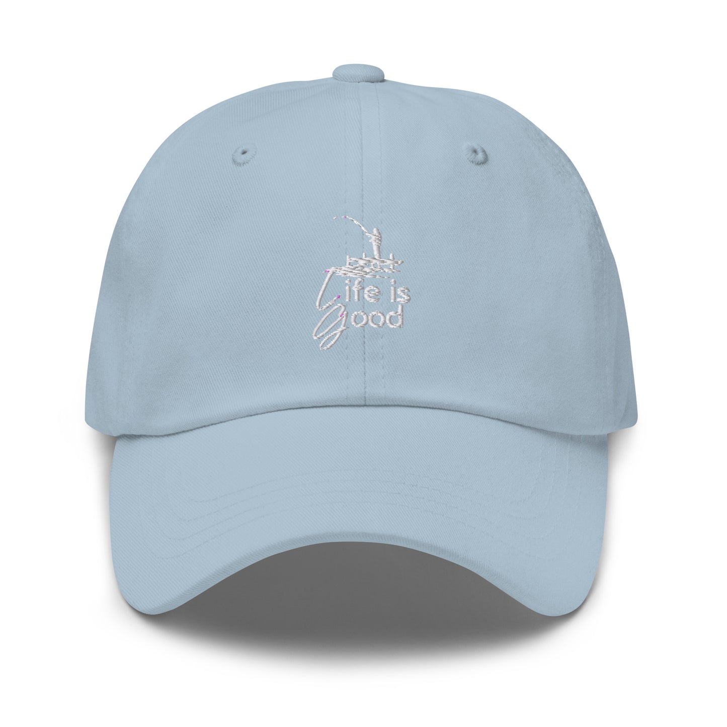 Dad hat - Life is Good Fisherman on a Dock