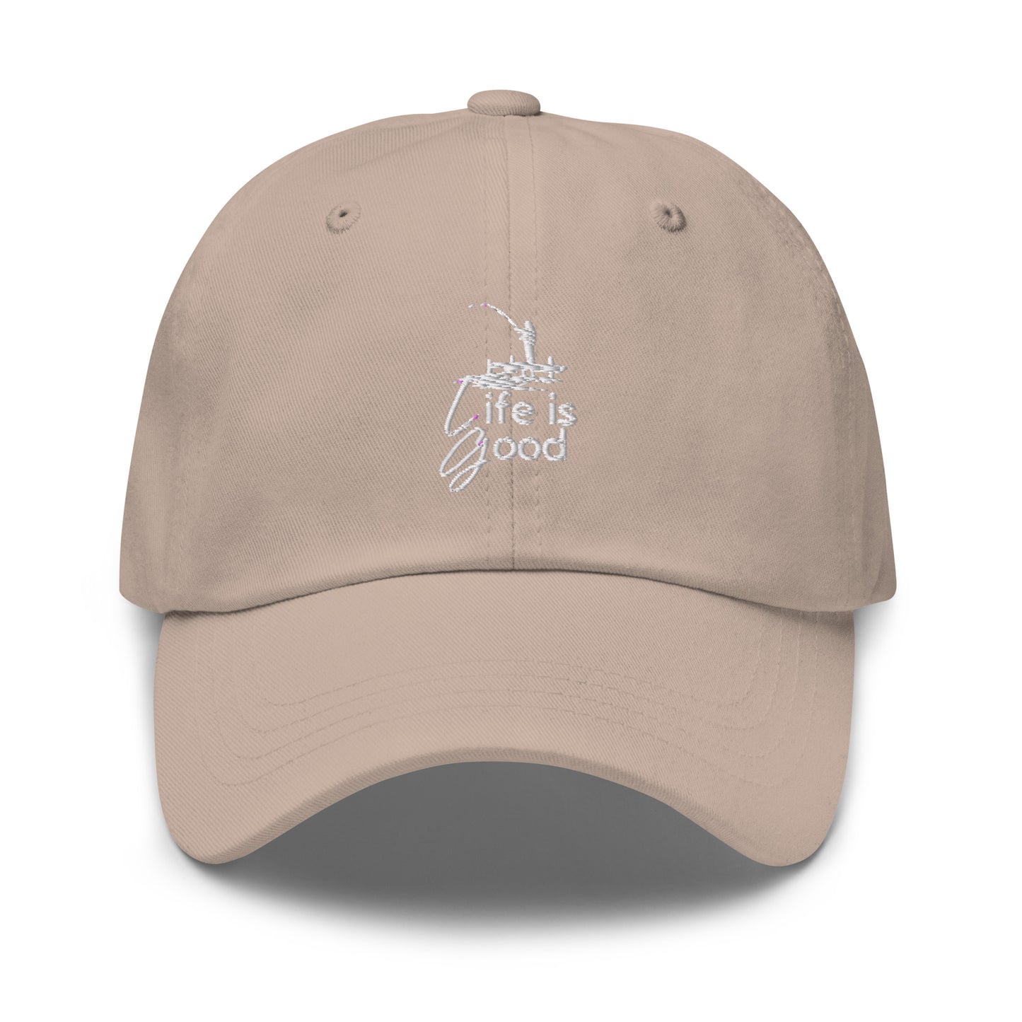 Dad hat - Life is Good Fisherman on a Dock