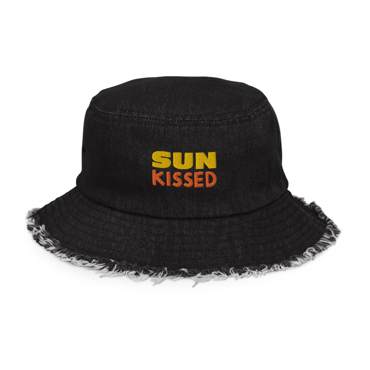 Distressed denim bucket hat - Sun Kissed