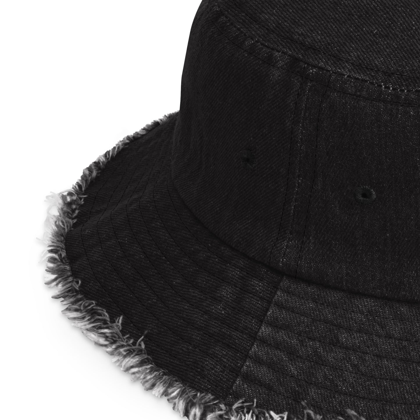 Distressed denim bucket hat - Keuka Lake