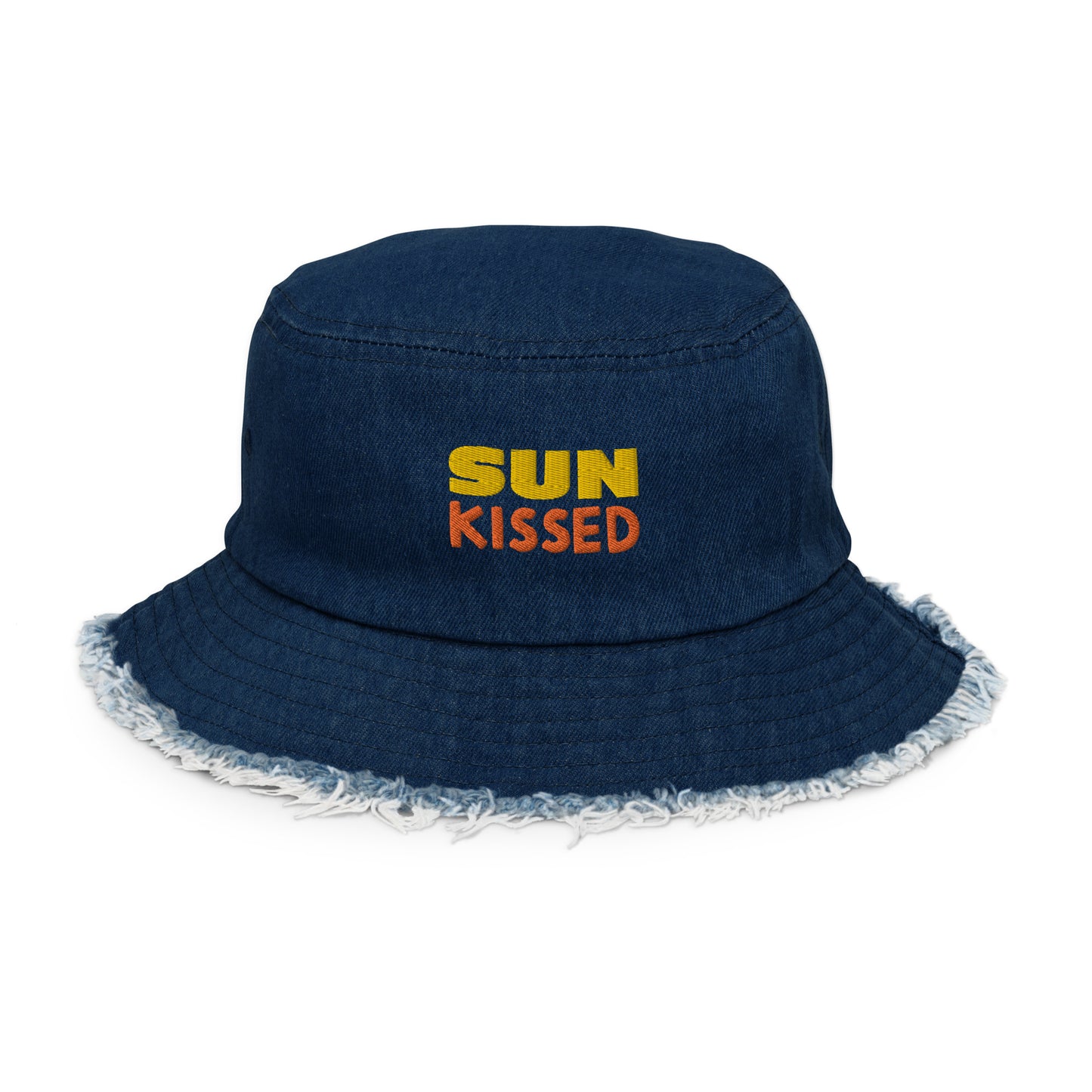 Distressed denim bucket hat - Sun Kissed