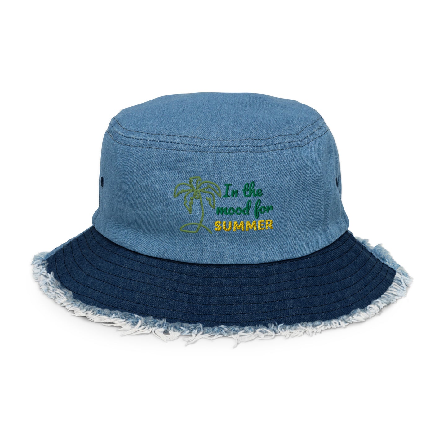 Distressed denim bucket hat - I'm in the mood for summer