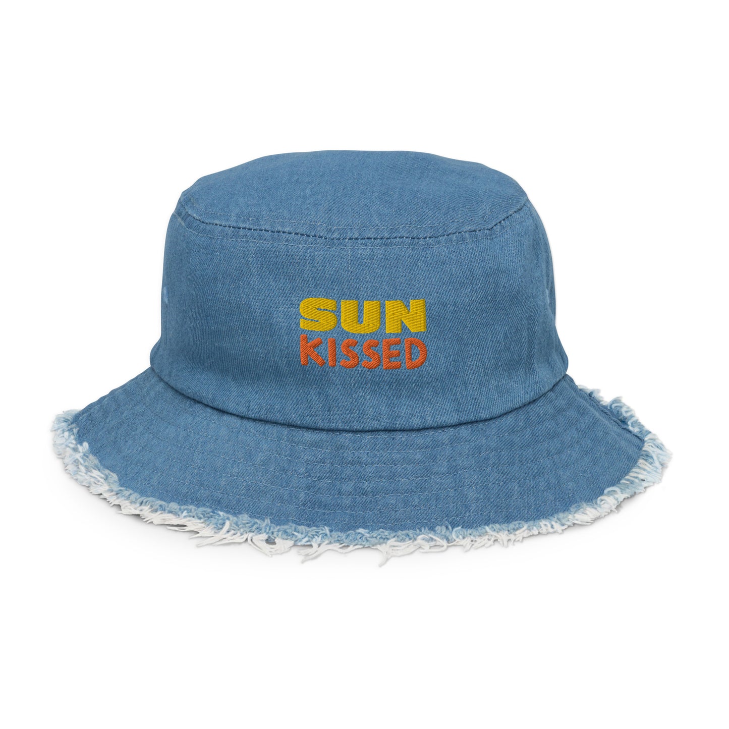 Distressed denim bucket hat - Sun Kissed