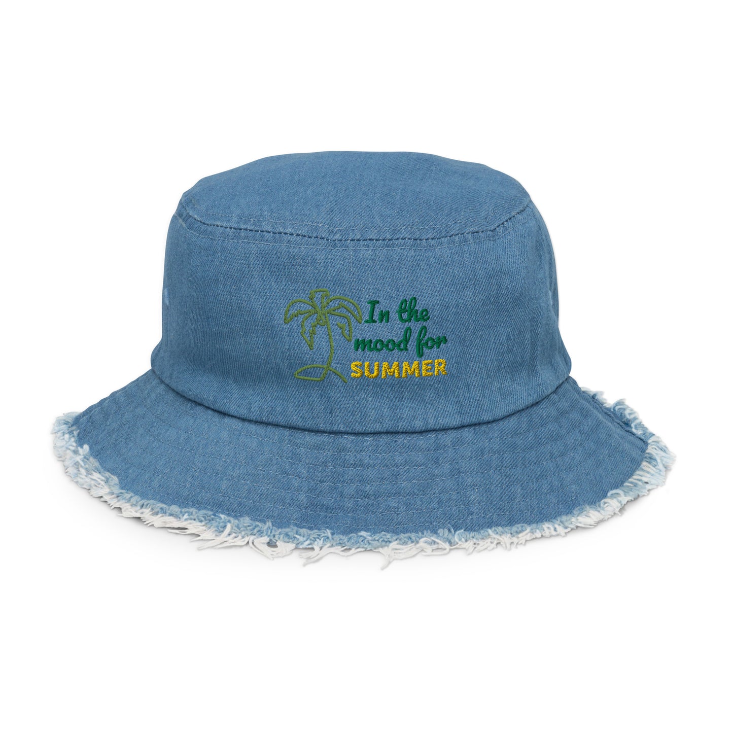 Distressed denim bucket hat - I'm in the mood for summer