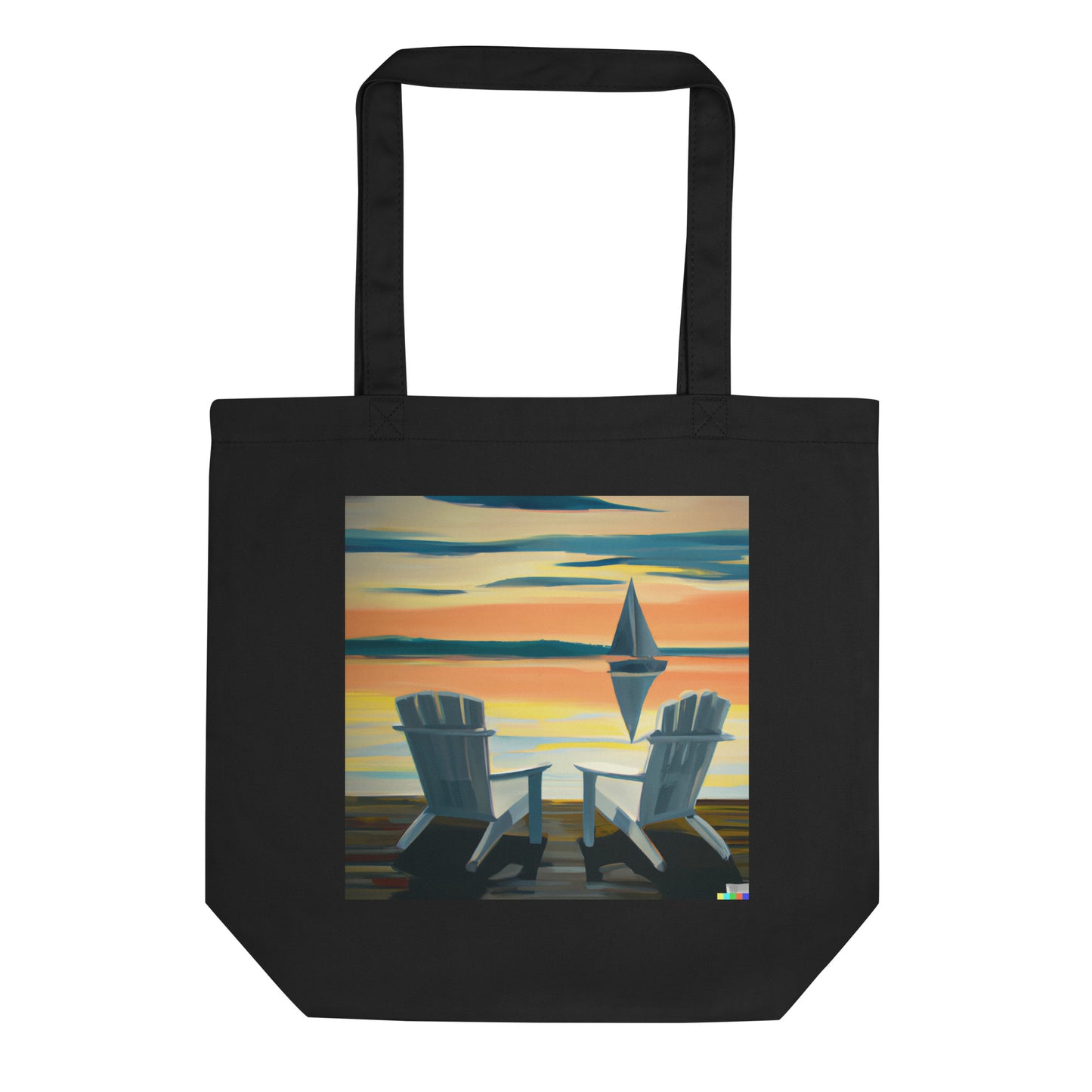 Eco Tote Bag - Seneca Lake Adirondack & Sailboat