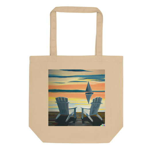 Eco Tote Bag - Seneca Lake Adirondack & Sailboat