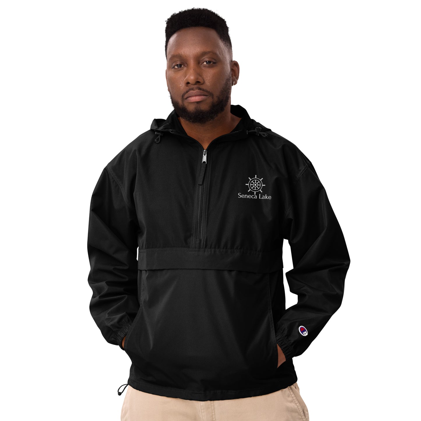 Embroidered Champion Packable Jacket - Seneca Lake Helm