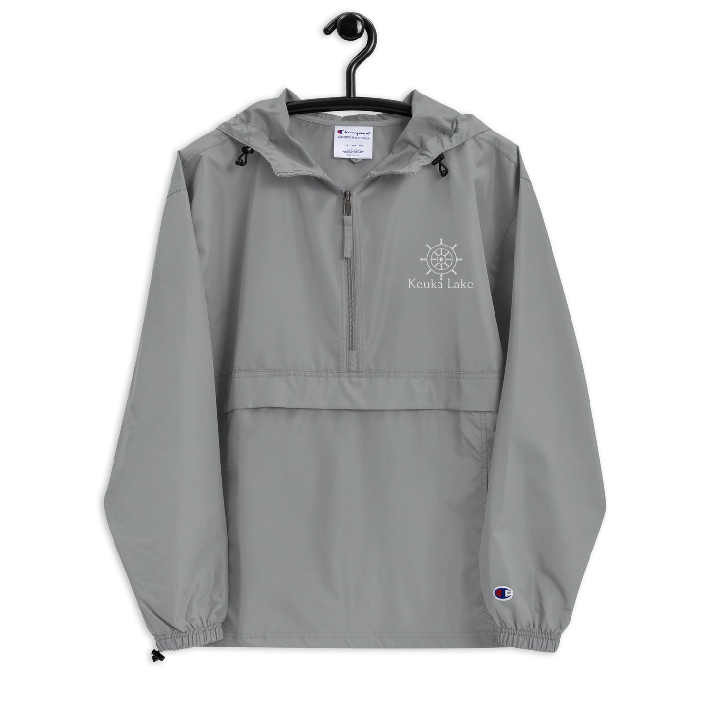 Embroidered Champion Packable Jacket - Keuka Lake Helm