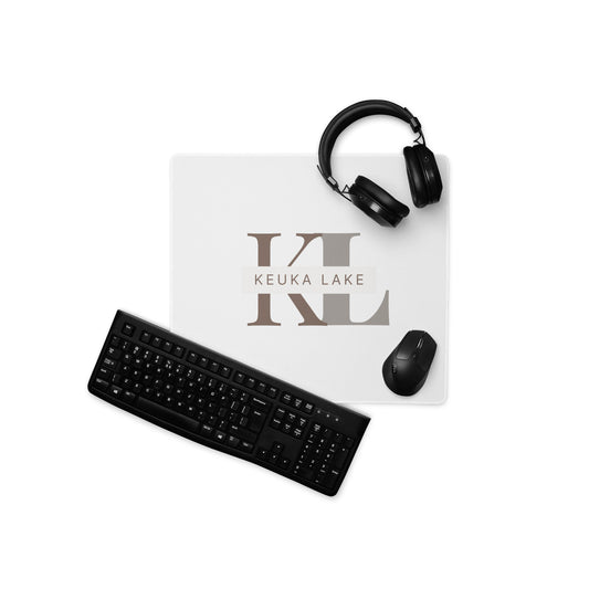 Keuka Lake monogram style 2 Desk Mat / Gaming mouse pad