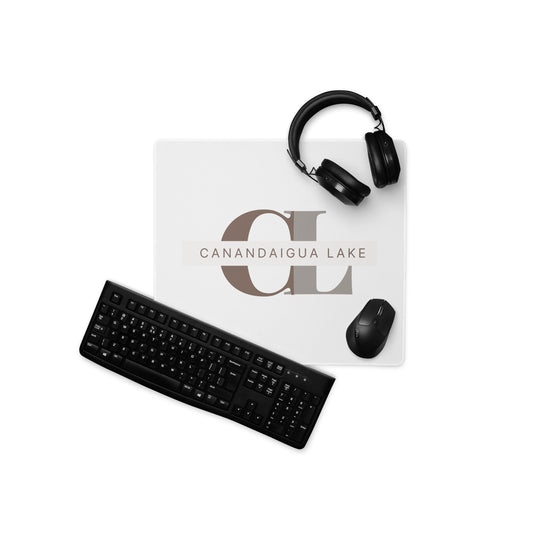 Canandaigua Lake monogram style 2 Desk Mat / Gaming mouse pad