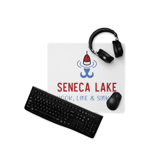 Seneca Lake RWB hook, line & sinker Desk Mat / Gaming mouse pad