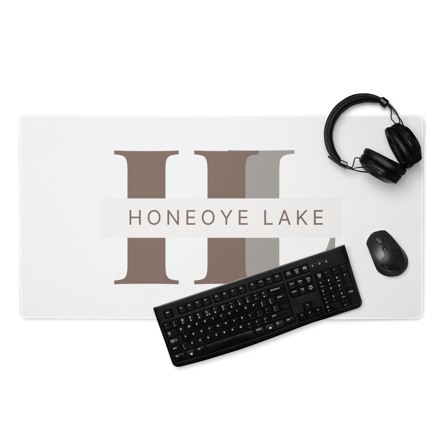 Honeoye Lake monogram style 2 Desk Mat / Gaming mouse pad