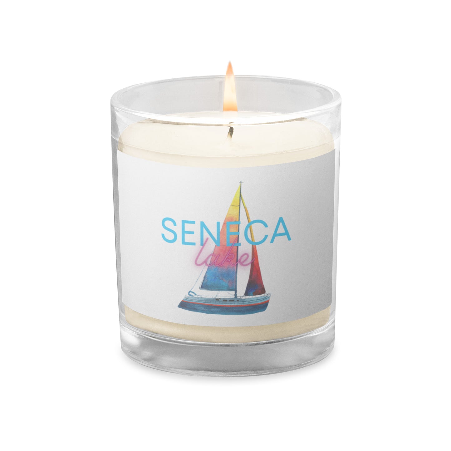 Glass jar soy wax candle - Seneca Lake Sailboat 2