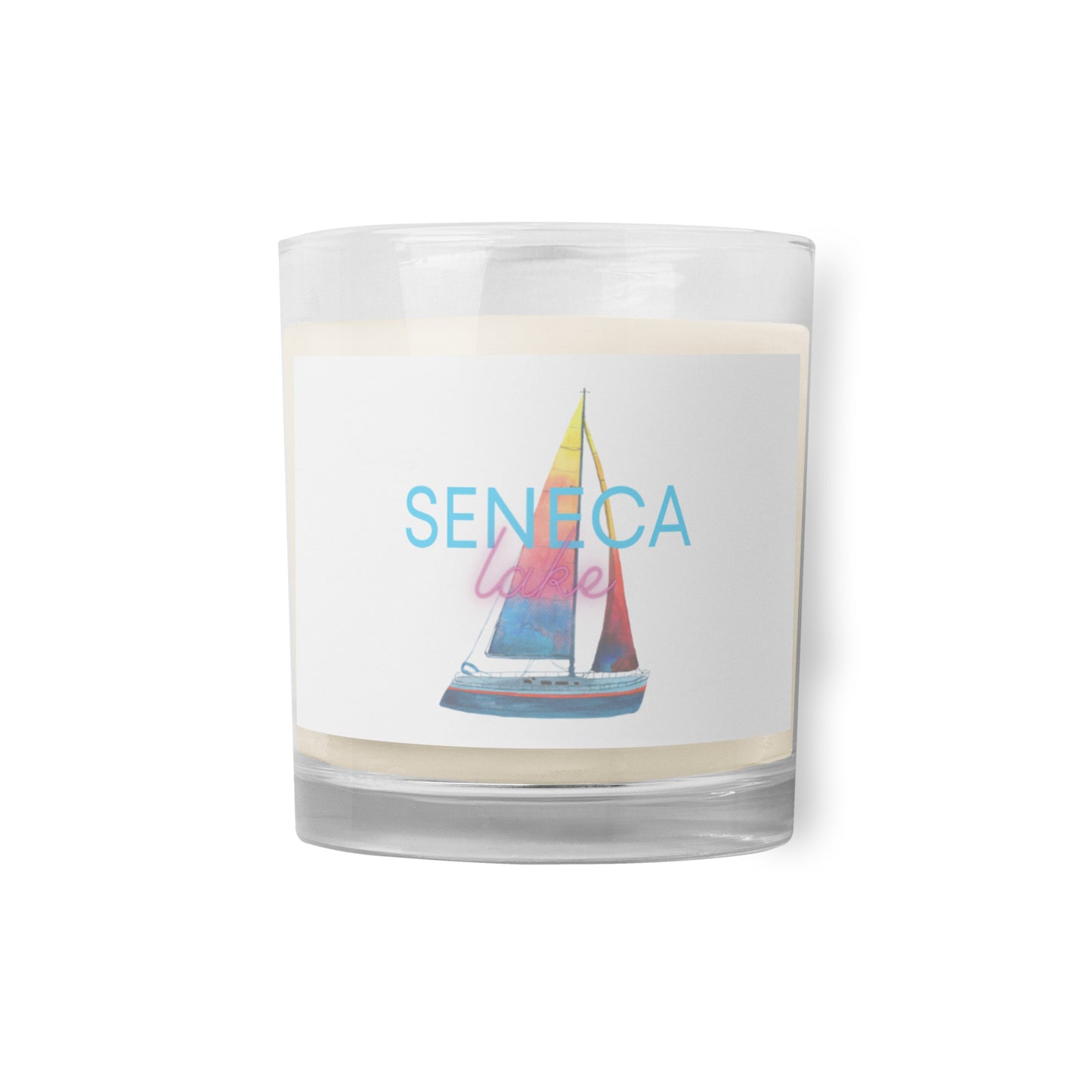 Glass jar soy wax candle - Seneca Lake Sailboat 2