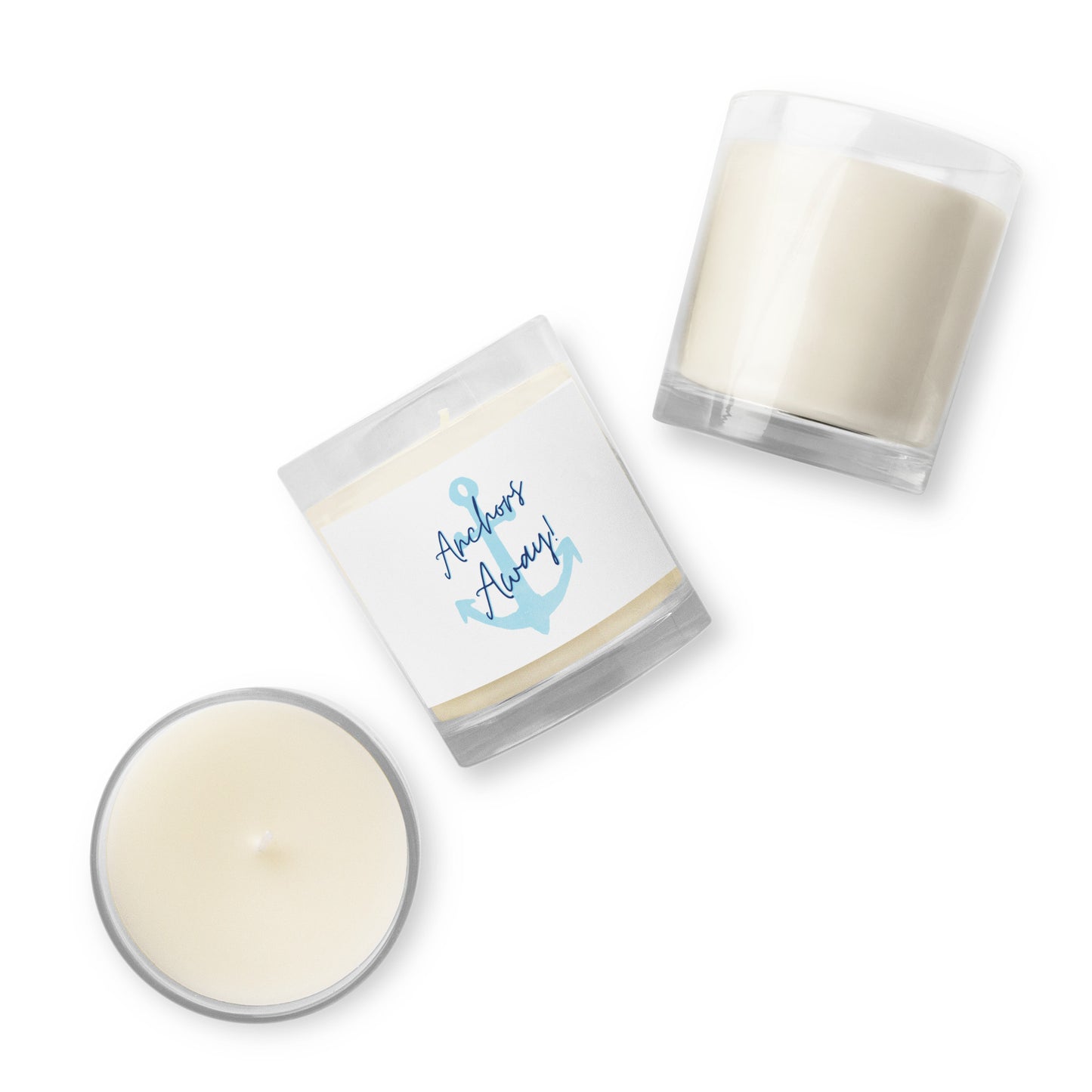 Glass jar soy wax candle - Anchors Away