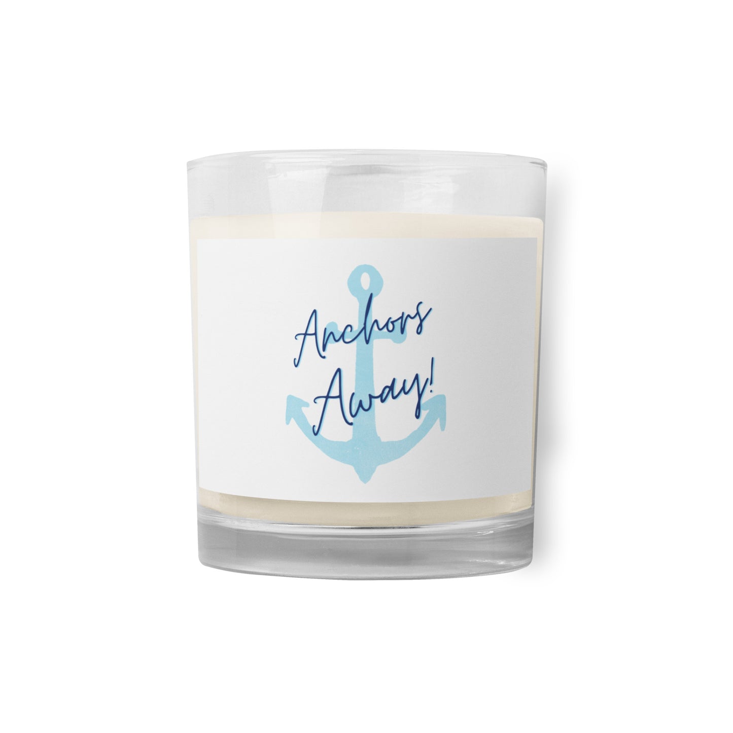 Glass jar soy wax candle - Anchors Away