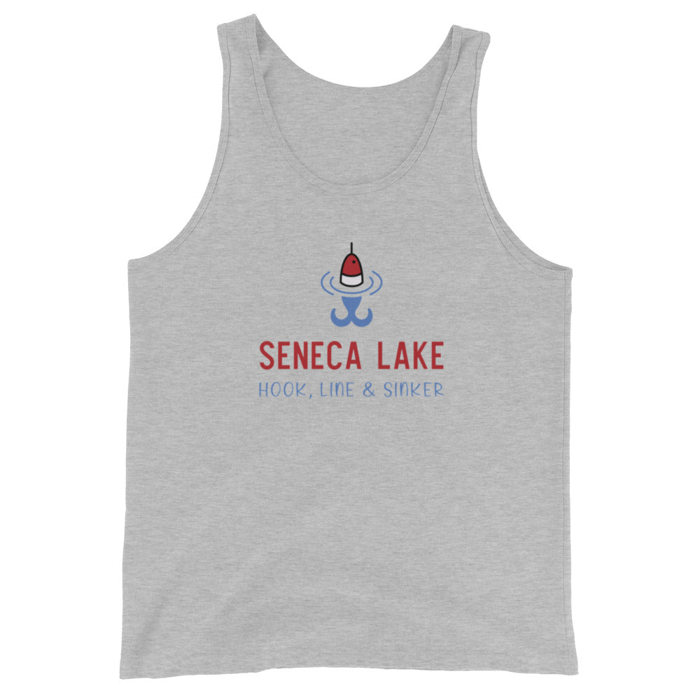 Unisex Tank Top - Seneca Lake RWB hook, line & sinker