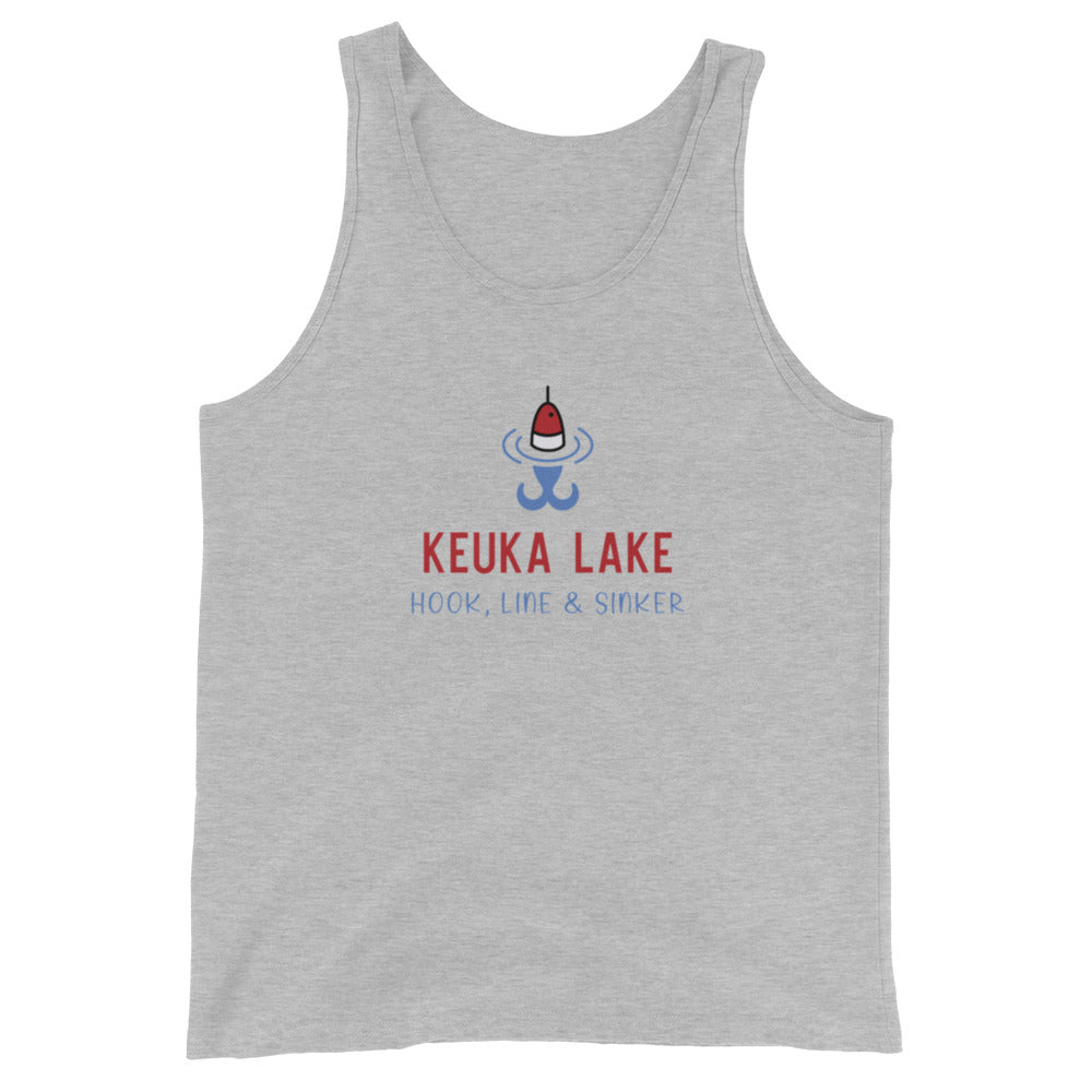 Unisex Tank Top - Keuka Lake RWB hook, line & sinker