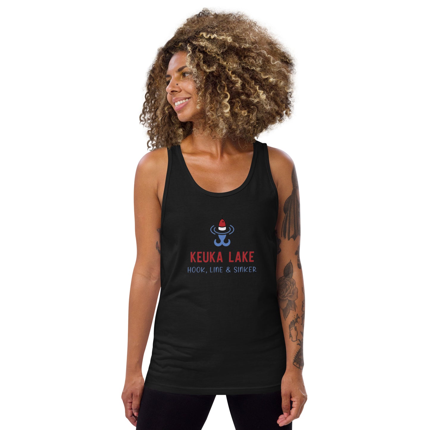 Unisex Tank Top - Keuka Lake RWB hook, line & sinker