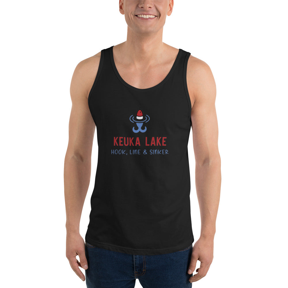 Unisex Tank Top - Keuka Lake RWB hook, line & sinker