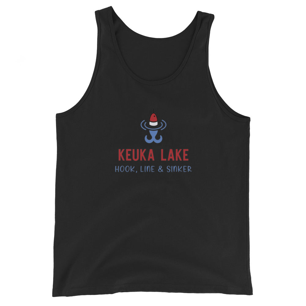 Unisex Tank Top - Keuka Lake RWB hook, line & sinker