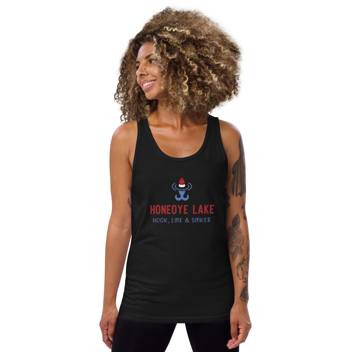 Unisex Tank Top - Honeoye Lake RWB hook, line & sinker