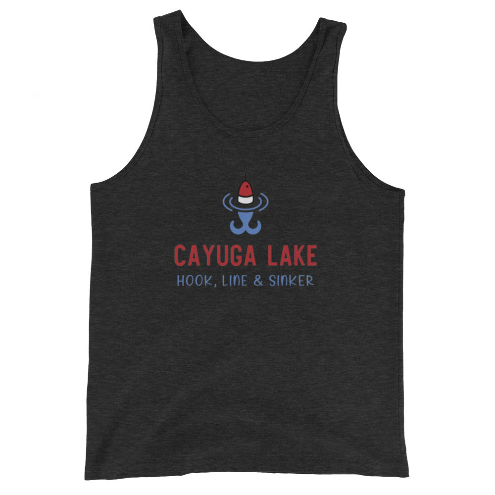 Unisex Tank Top - Cayuga Lake RWB hook, line & sinker