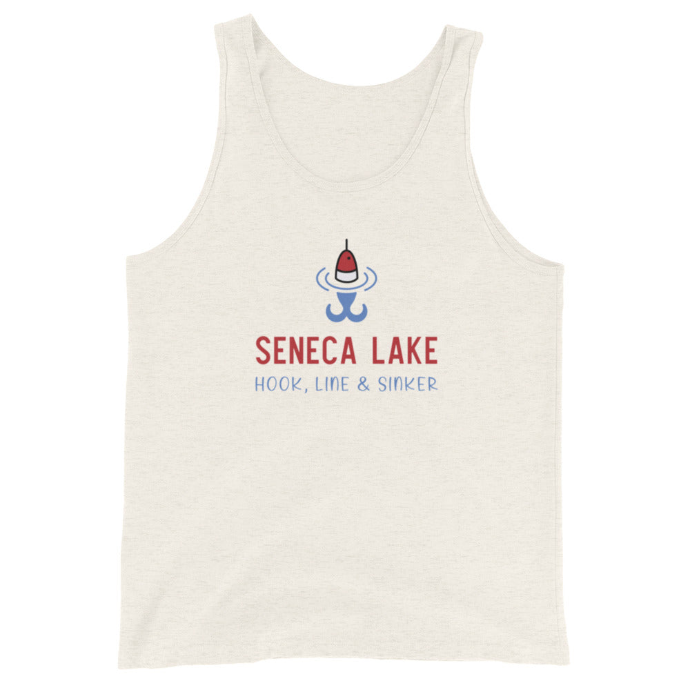 Unisex Tank Top - Seneca Lake RWB hook, line & sinker