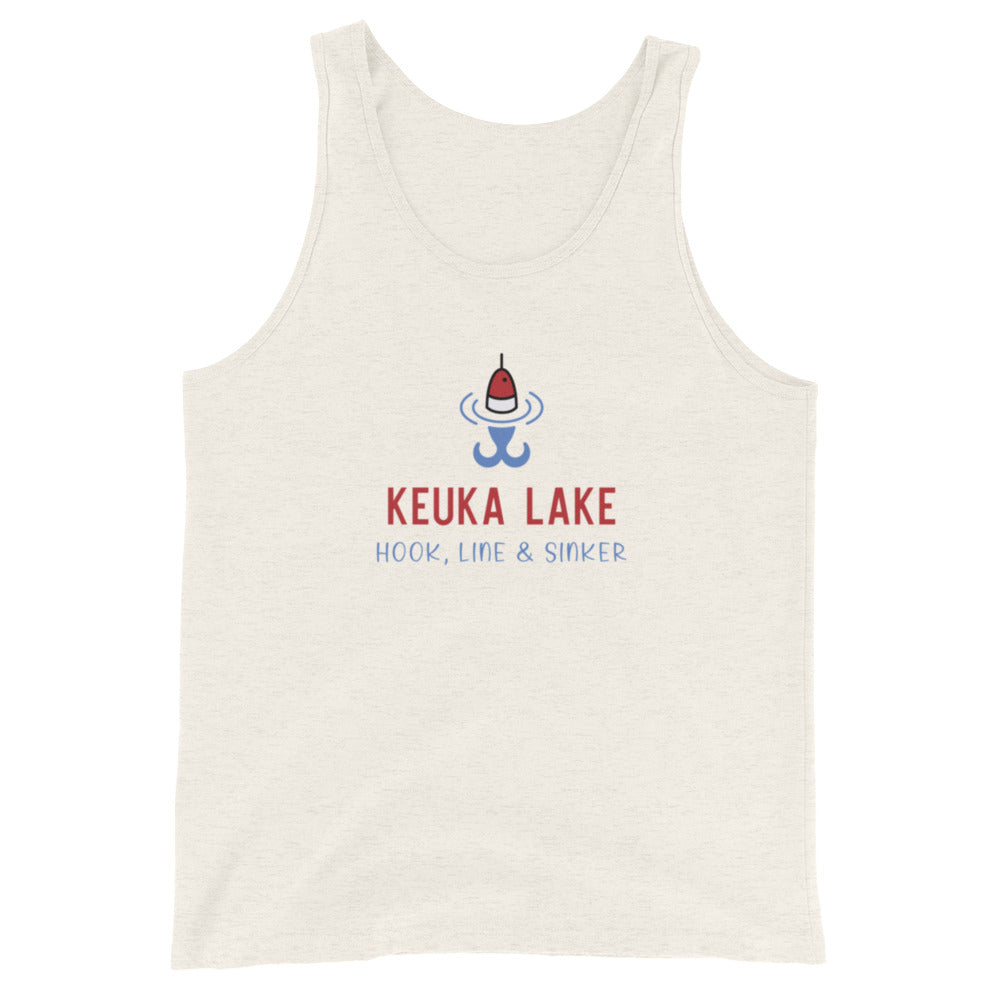 Unisex Tank Top - Keuka Lake RWB hook, line & sinker