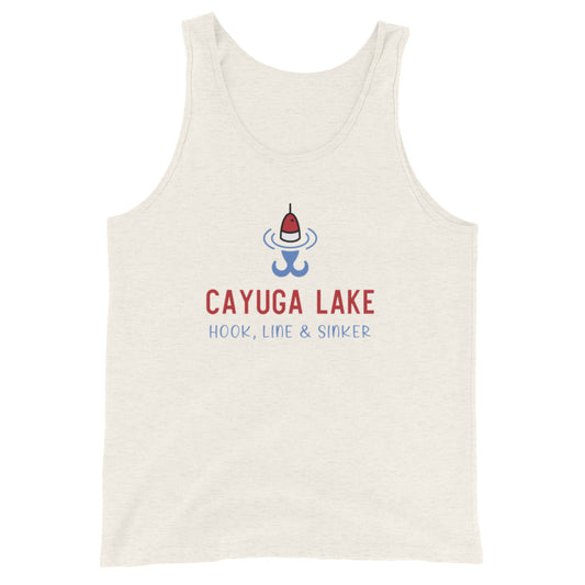 Unisex Tank Top - Cayuga Lake RWB hook, line & sinker