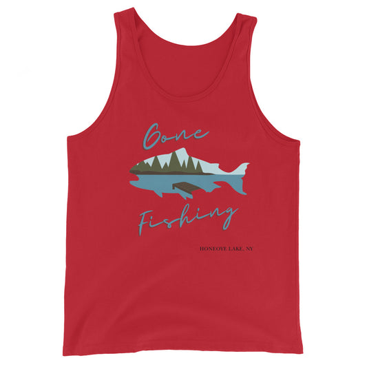 Unisex Tank Top - Honeoye Gone Fishing