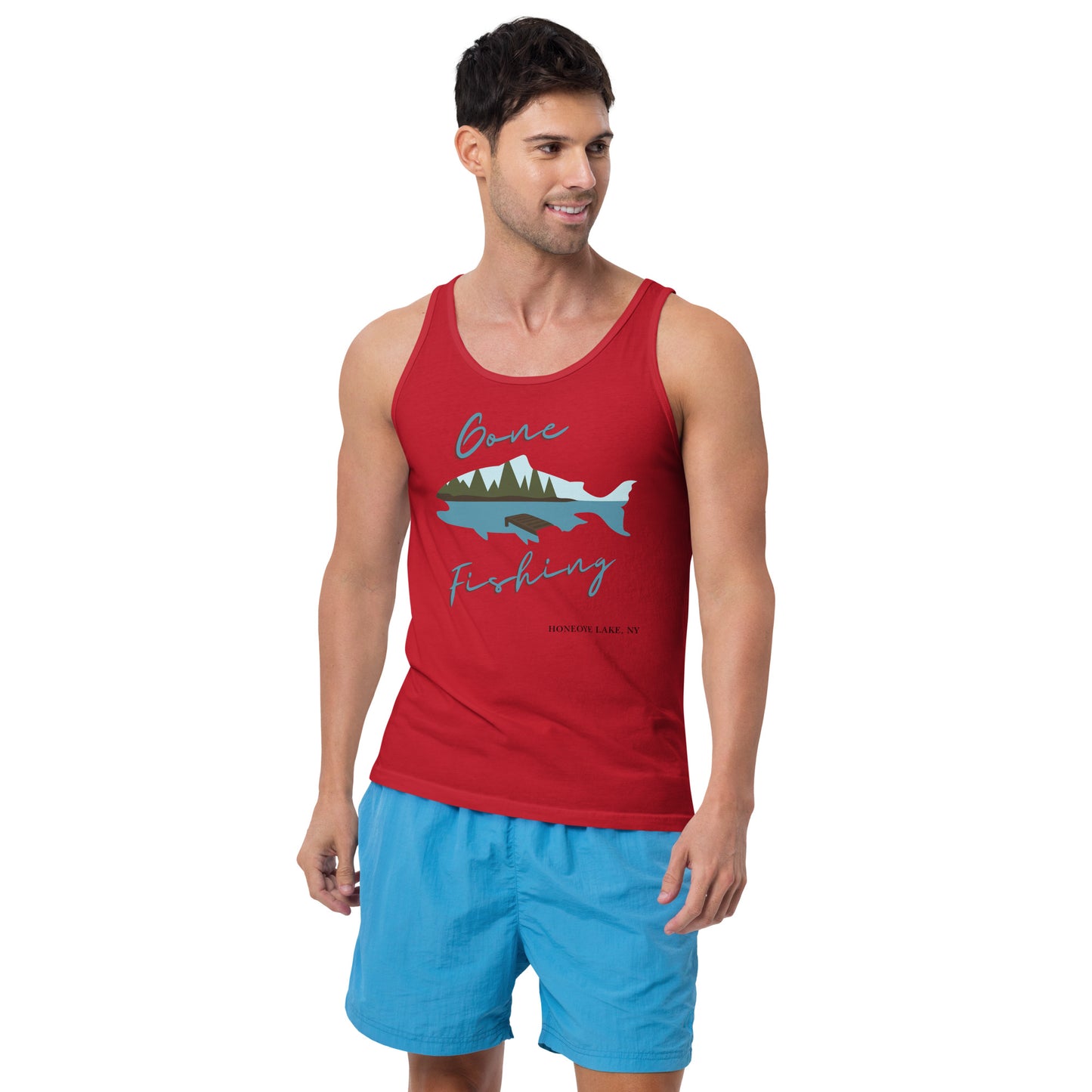 Unisex Tank Top - Honeoye Gone Fishing